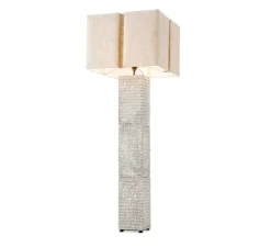 Lampadaire, Division, céramique raku, blanc craquelé, L60cm, H165cm - Eichholtz