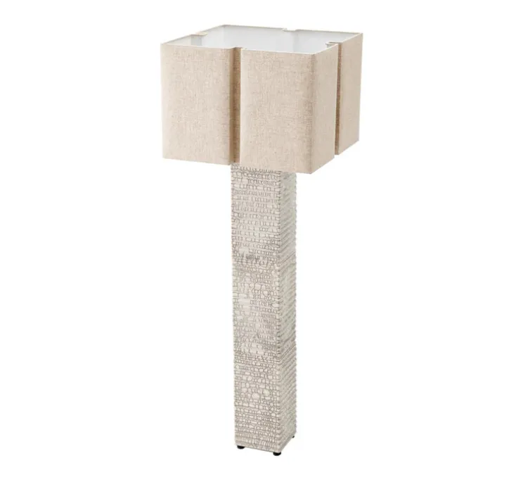 Lampadaire, Division, céramique raku, blanc craquelé, L60cm, H165cm - Eichholtz