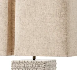 Lampadaire, Division, céramique raku, blanc craquelé, L60cm, H165cm - Eichholtz