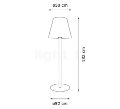 Lampadaire, Edison the Giant, anthracite, LED, IP 55, Ø58cm, H182cm - Fatboy