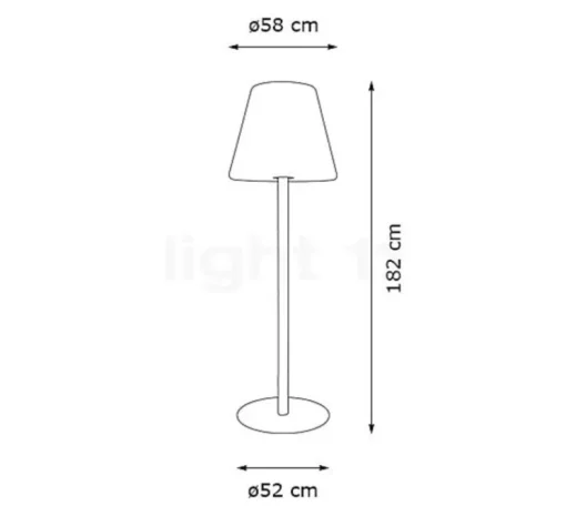 Lampadaire, Edison the Giant, anthracite, LED, IP 55, Ø58cm, H182cm - Fatboy