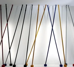 Lampadaire, Elastica, bleu, IP40, LED, dim, 2700K, 2662 lm, L3,5cm, H300cm - Martinelli Luce