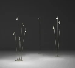 Lampadaire extérieur,Brisa, laqué oxydé mat, IP65,LED, 2700K, 598lm, Ø22cm, H99.5cm - Vibia