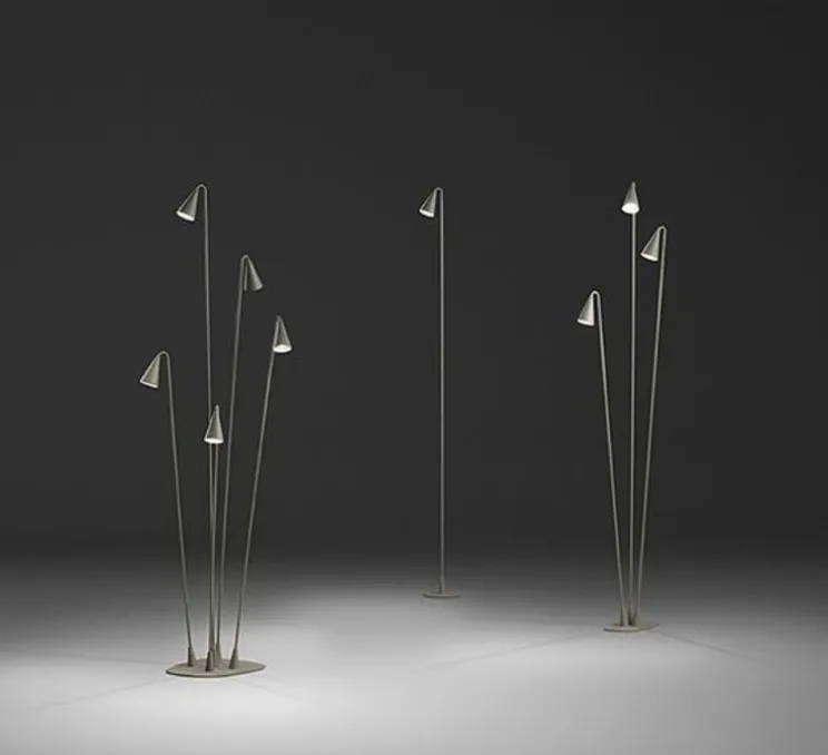 Lampadaire extérieur,Brisa, laqué oxydé mat, IP65,LED, 2700K, 598lm, Ø22cm, H99.5cm - Vibia