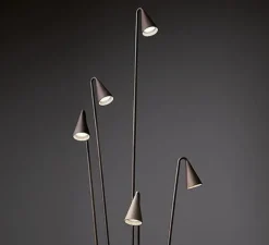 Lampadaire extérieur,Brisa, laqué oxydé mat, IP65,LED, 2700K, 598lm, Ø22cm, H99.5cm - Vibia