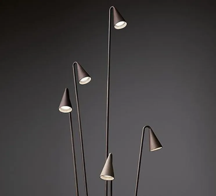 Lampadaire extérieur,Brisa, laqué oxydé mat, IP65,LED, 2700K, 598lm, Ø22cm, H99.5cm - Vibia