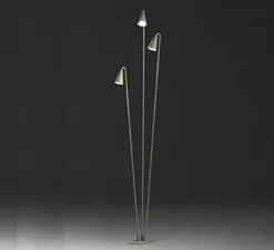 Lampadaire extérieur,Brisa, laqué oxydé mat, IP65,LED, 2700K, 598lm, Ø22cm, H99.5cm - Vibia