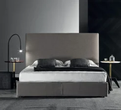 Lampadaire, Flexiled, cuir noir, LED, dim, 2700K, 800 lm, Ø37cm, H203cm - Contardi