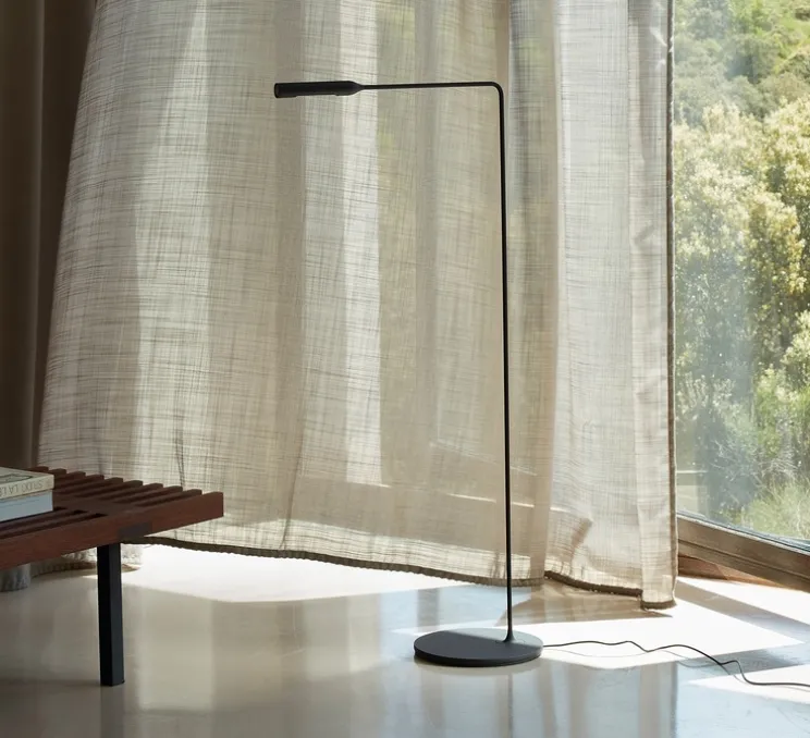 Lampadaire, Flo, Black Soft Touch, LED, dim, 2700K, 302 lm, L42cm, H110cm - Lumina