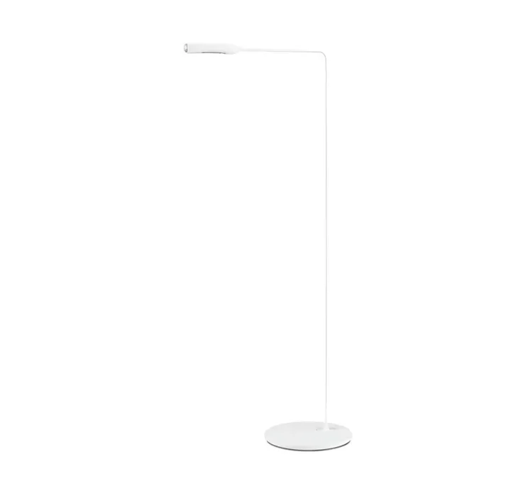 Lampadaire, Flo, blanc mat, LED, dim, 2700K, 302 lm, L42cm, H110cm - Lumina