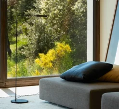 Lampadaire, Flo Lounge, Black Soft Touch, LED, dim, 2700K, 201 lm, L42cm, H100cm - Lumina