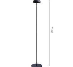 Lampadaire, Float, noir, IP55, LED, 2700K, 200lm, Ø13,5cm, H117,7cm - Axolight