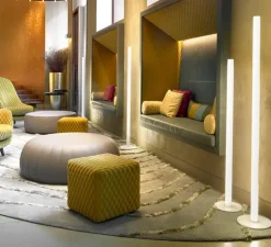 Lampadaire, Flux , blanc, LED, 3000k, Ø24cm, H154cm - Slide