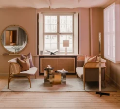 Lampadaire, F-Model, acier inoxydable, LED, dim, 2700K, 2050 lm, L37cm, H164cm - Anour