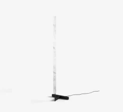 Lampadaire, F-Model, blanc, LED, dim, 2700K, 2050 lm, L37cm, H164cm - Anour