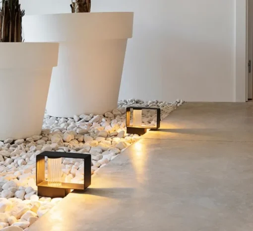 Lampadaire, Frame P-4054X, noir, IP65, LED, 2700K, 725 lm, L18,5cm, H14,9cm - Estiluz