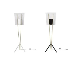 Lampadaire, G30, blanc, dimmable, Ø43cm, H155cm - Sammode