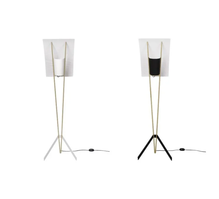 Lampadaire, G30, blanc, dimmable, Ø43cm, H155cm - Sammode