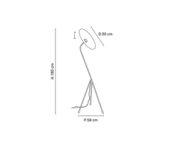 Lampadaire, Gatsby, Arcs brique, Ø50cm, H180cm - Market Set