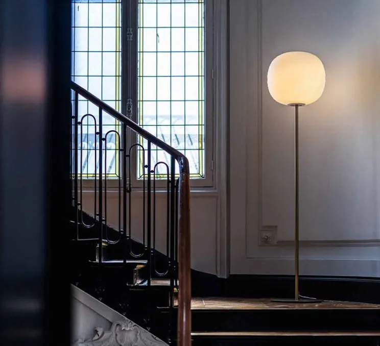 Lampadaire, Gem, anthracite, Ø43cm, H187cm - Foscarini