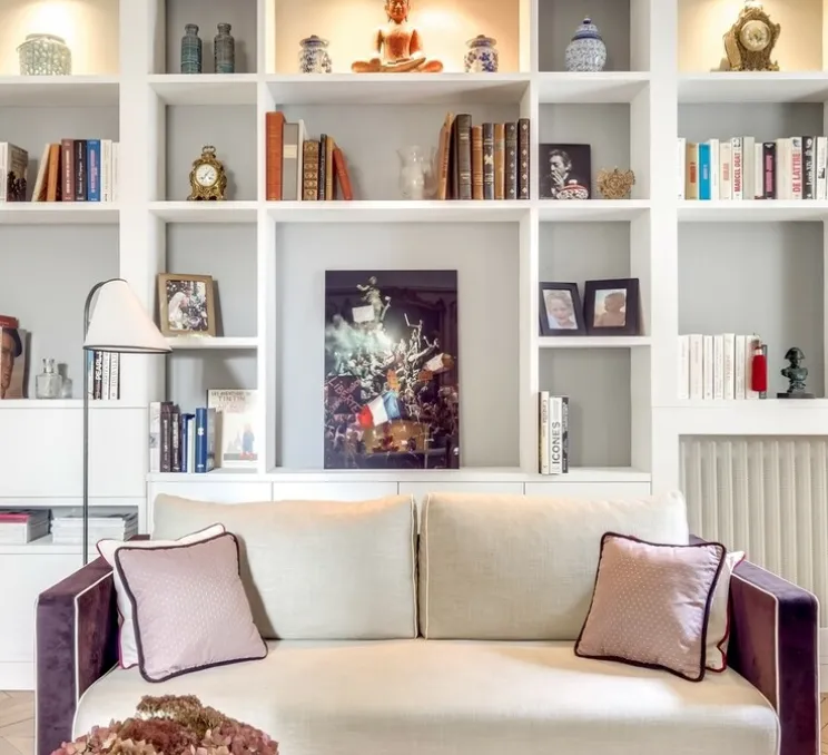 Lampadaire, Grand Kimono, Blanc et noir, Ø50cm, H166cm - DesignHeure