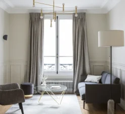 Lampadaire, Gravity, gris marbre, blanc, Ø50cm, H169cm - Gubi