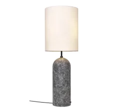 Lampadaire, Gravity XL, marbre gris et blanc, Ø20cm, H130cm - Gubi
