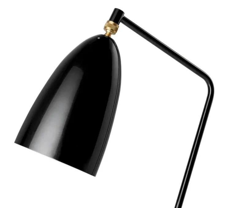 Lampadaire, Gräshoppa, noir brillant, L39cm, H132cm - Gubi
