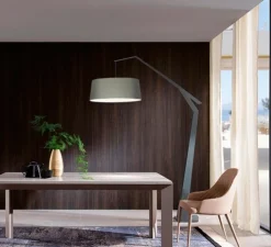 Lampadaire, grus, gris terre, L220cm, H230cm - Lumen Center Italia