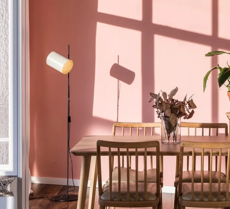 Lampadaire, Guadalupe, beige, L25cm, H150cm - Faro