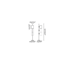 Lampadaire, Guadalupe, beige, L25cm, H150cm - Faro