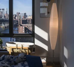 Lampadaire, Havana, blanc et aluminium, Ø23cm, H172cm - Foscarini