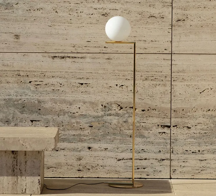Lampadaire, Ic F1 10 Anniversary, or 24K, Ø27,5cm, H135cm - Flos