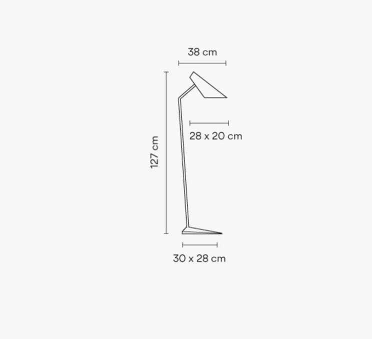Lampadaire, I.CONO 0712, anthracite, L38cm, H127cm - Vibia