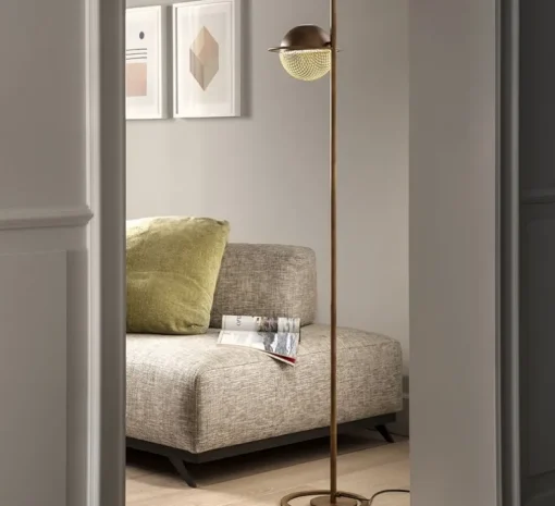 Lampadaire, Iglù STL1, bronze, LED, dim, 3000K, 1450 lm, L24cm, H162cm - Masiero