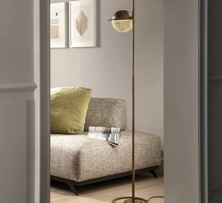 Lampadaire, Iglù STL1, bronze, LED, dim, 3000K, 1450 lm, L24cm, H162cm - Masiero