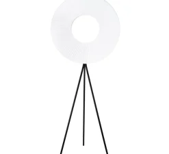 Lampadaire, Iris Tripod 80, blanc & noir, LED, dim, 2700K, 7350 lm, L181,5cm, H78cm - Dix heures dix