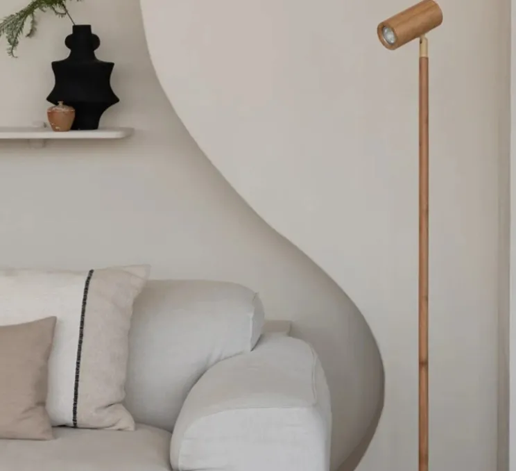 Lampadaire, Java, naturel, Ø23cm, H141cm - Good&Mojo