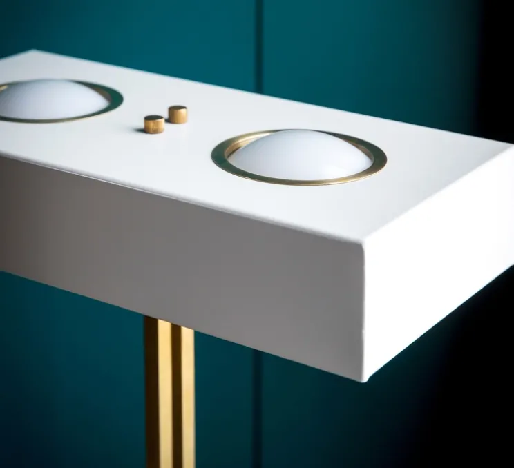 Lampadaire, Kernel, blanc, LED, L40cm, H130cm - Bert Frank