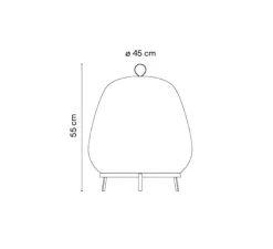 Lampadaire, Knit, 7490, beige, LED, dim, 2700K, 4782 lm, Ø45cm, H55cm - Vibia