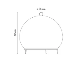 Lampadaire, Knit, 7494, beige, LED, dim, 2700K, 4782 lm, Ø65cm, H62cm - Vibia