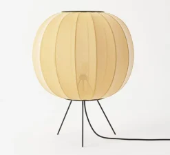 Lampadaire, Knit Wit, floor low, jaune, lever de soleil, Ø45cm, H46cm - Made by Hand