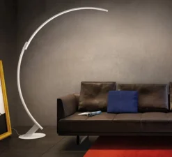 Lampadaire, Kyudo, blanc, LED, 2700k, 4200lm, L42cm, H212cm - KDLN