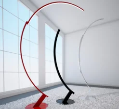 Lampadaire, Kyudo, blanc, LED, 2700k, 4200lm, L42cm, H212cm - KDLN