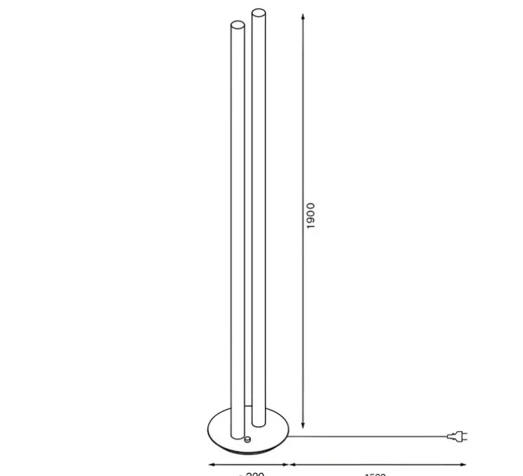 Lampadaire, L1, blanc, LED, Ø30cm, H190cm - Valerie_Objects