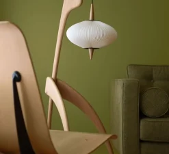 lampadaire, La Mante Religieuse - n°14.950, frêne naturel, L40cm, H161cm - Rispal