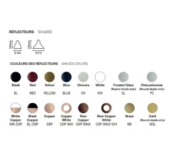 Lampadaire, Lampe Gras N°215, noir (intérieur cuivre), L32cm, H150cm - DCW éditions Paris