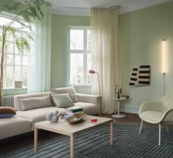 Lampadaire, Leaf , marron cuivré, LED, 3000K, 370lm, L22cm, H119cm - Muuto