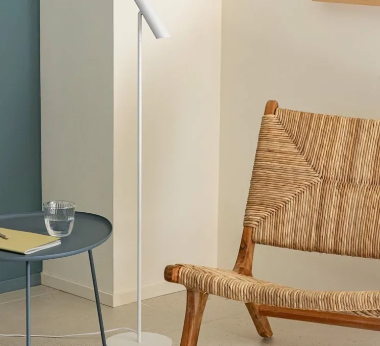 Lampadaire, Leo, blanc, LED, 2700K, 299 lm, Ø20cm, H115,5cm - Faro