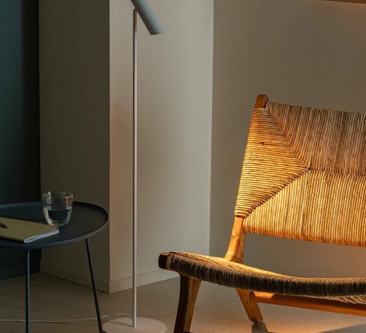 Lampadaire, Leo, blanc, LED, 2700K, 299 lm, Ø20cm, H115,5cm - Faro